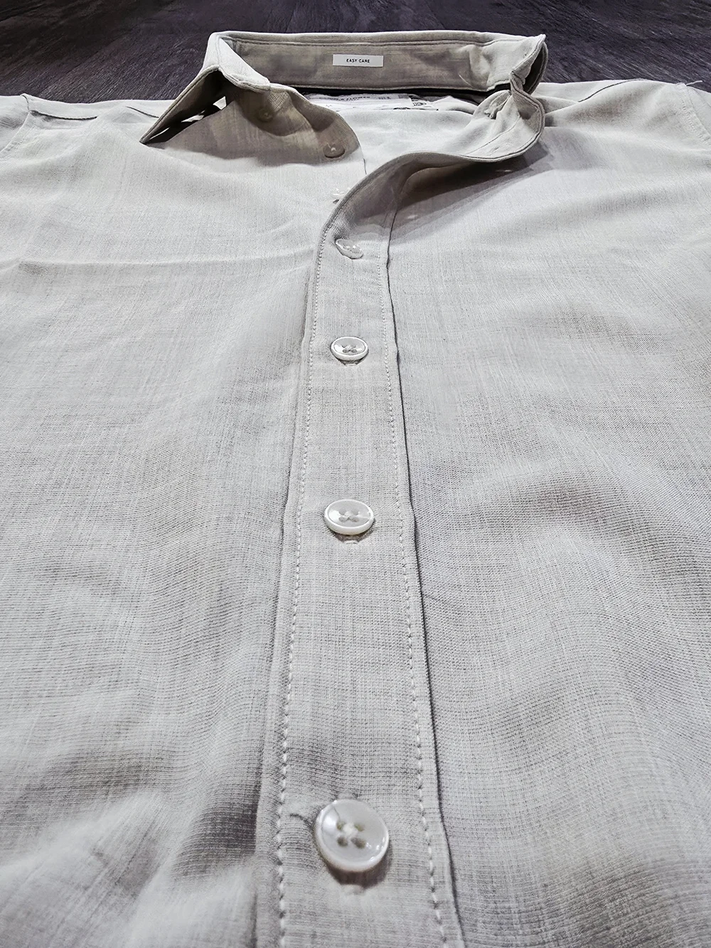 Denim & Flower Men's Short-Sleeve Button-Down Shirt in Light Gray